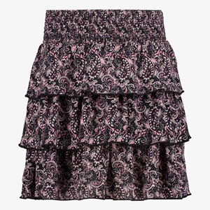 MyWay meisjes rok met paisley print zwart roze