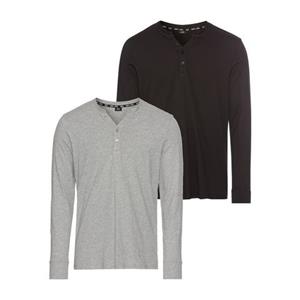 H.I.S Henleyshirt (set, 2-delig, 2 stuks)