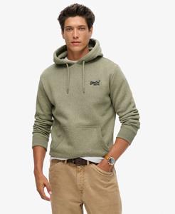 Superdry Mannen Essential Logo Hoodie Khaki