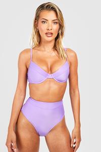 Boohoo Essentials High Waist Bikini Broekje, Lilac