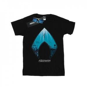 DC Comics katoenen T-shirt met Aquaman Ocean-logo voor meisjes