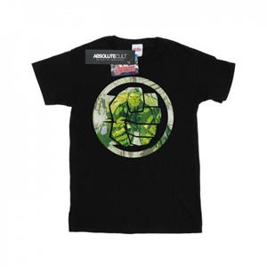 Marvel Girls Avengers Hulk Montage-symbool katoenen T-shirt