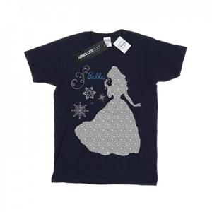 Disney Princess meisjes Belle kerst silhouet katoenen T-shirt