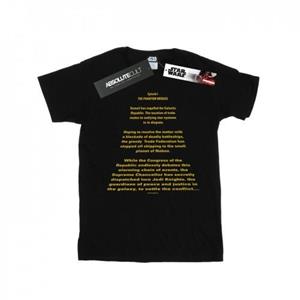 Star Wars Girls The Phantom Menace Opening Crawl katoenen T-shirt