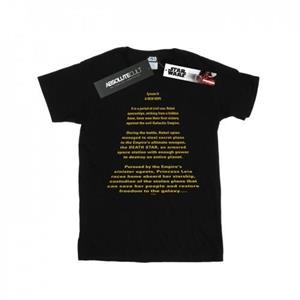 Star Wars Girls A New Hope Opening Crawl katoenen T-shirt