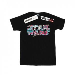 Star Wars katoenen T-shirt met golvend scheepslogo voor meisjes