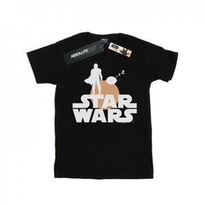 Star Wars Girls The Mandalorian Mando en het kind silhouet katoenen T-shirt