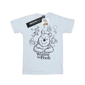 Disney meisjes Winnie de Poeh collage schets katoenen T-shirt