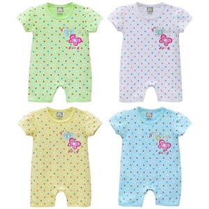 Little Q 4 stuks meisjes baby korte mouw romper baby een stuk kleding zomer unisex pasgeboren golfpunt kleding kinderkleding