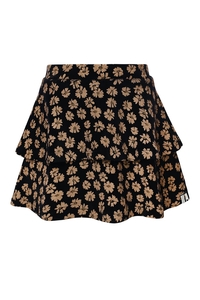 Looxs Revolution Meisjes rok velvet print winter bloemen