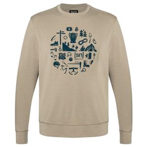 Super.Natural  Well Equipped Crew - Merinoshirt, beige