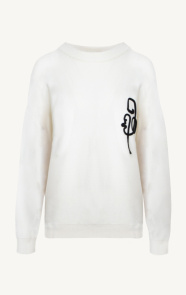 Jurkjes Embroidery Sweater Sandy Ecru