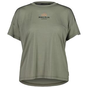 Maloja  Women's HongarM. - Merinoshirt, olijfgroen