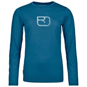 Ortovox  Women's 150 Cool Mountain Silhouette L/S - Merinoshirt, blauw