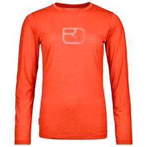 Ortovox  Women's 150 Cool Mountain Silhouette L/S - Merinoshirt, rood