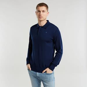 G-Star RAW Premium Core Dunda Gebreide Polo - Donkerblauw - Heren