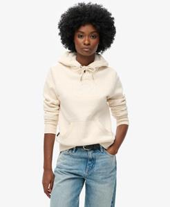 Superdry Vrouwen Luxe Hoodie met Metallic Logo Crème