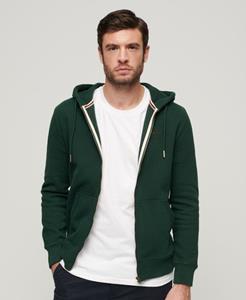 Superdry Mannen Essential Logo Hoodie met Rits Groen