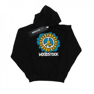 Woodstock heren hoodie met bloemenvrede