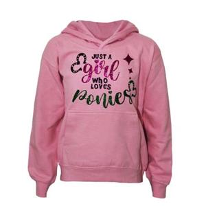 Pertemba FR - Apparel British Country Collection Childrens/Kids Gewoon een meisje dat van pony's houdt Hoodie