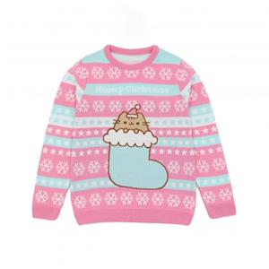 Pusheen meisjes gebreide kerstsweater