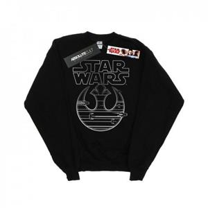 Star Wars Girls The Last Jedi Resistance-logo metallic sweatshirt