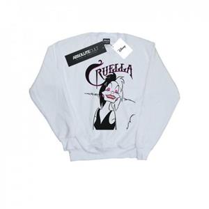 Disney Girls Cruella De Vil Evil Smile-sweatshirt