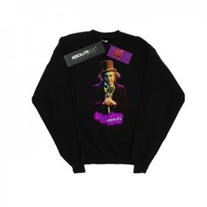 Willy Wonka And The Chocolate Factory Willy Wonka en de chocoladefabriek Dark Pose-sweatshirt voor meisjes