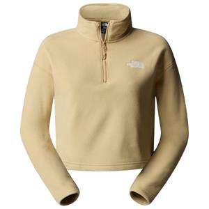 The North Face  Women's 100 Glacier Cropped 1/4 Zip - Fleecetrui, beige