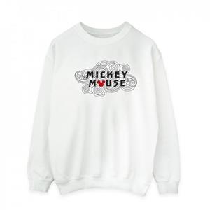 Disney Heren Mickey Mouse Swirl Logo Sweatshirt