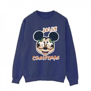 Disney Heren Mickey Mouse Jolly Kerstbril Sweatshirt