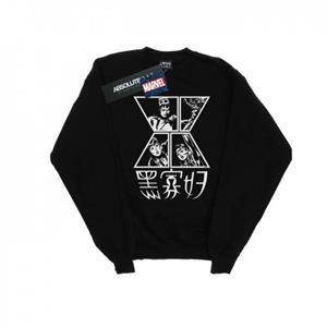 Marvel heren zwarte weduwe symbool sweatshirt