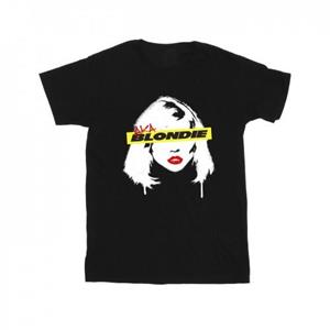 Blondie jongens gezicht graffiti T-shirt