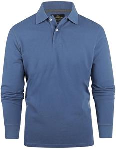 Steppin' Out Longsleeve Polo Piqué Classic Mid Blauw