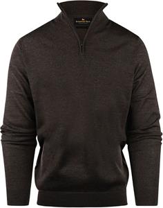 Steppin' Out Half Zip Trui Merinowol Bruin