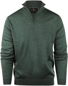 Steppin' Out Half Zip Trui Merinowol Sage Groen