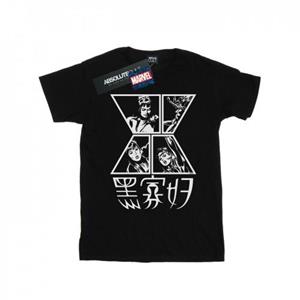 Marvel jongens zwarte weduwe symbool T-shirt