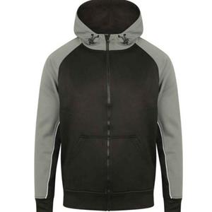 Finden & Hales Mens Panelled Sports Full Zip Hoodie