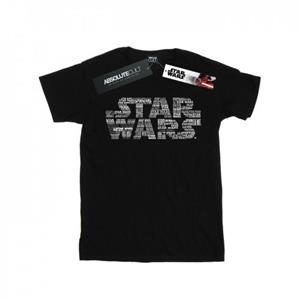 Star Wars jongens herhalen tekst logo T-shirt