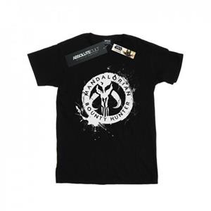 Star Wars Boys The Mandalorian Bounty Hunter Splatter Skull T-shirt