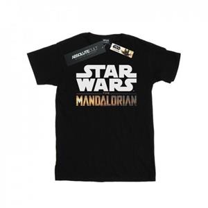 Star Wars jongens het Mandalorian logo T-shirt