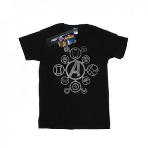 Marvel Boys Avengers Infinity War Distressed Metal Icons T-shirt