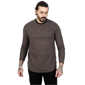 DeepSea Çizgi Desenli Bisiklet Yaka Yeni Sezon Erkek Sweatshirt 2303114