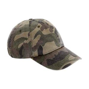 Beechfield Unisex volwassen camouflage honkbalpet met laag profiel