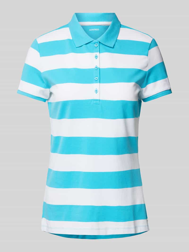 Montego Regular fit poloshirt met blokstrepen