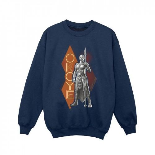 Marvel Girls Wakanda Forever Okoye Stance-sweatshirt