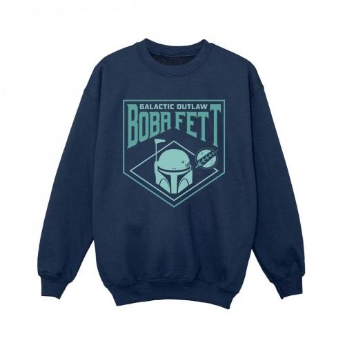 Star Wars Boys The Book Of Boba Fett Galactic Helm borstsweater