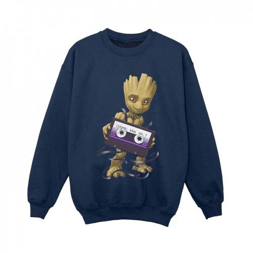 Marvel Boys Guardians of the Galaxy Groot Cosmic Tape-sweatshirt