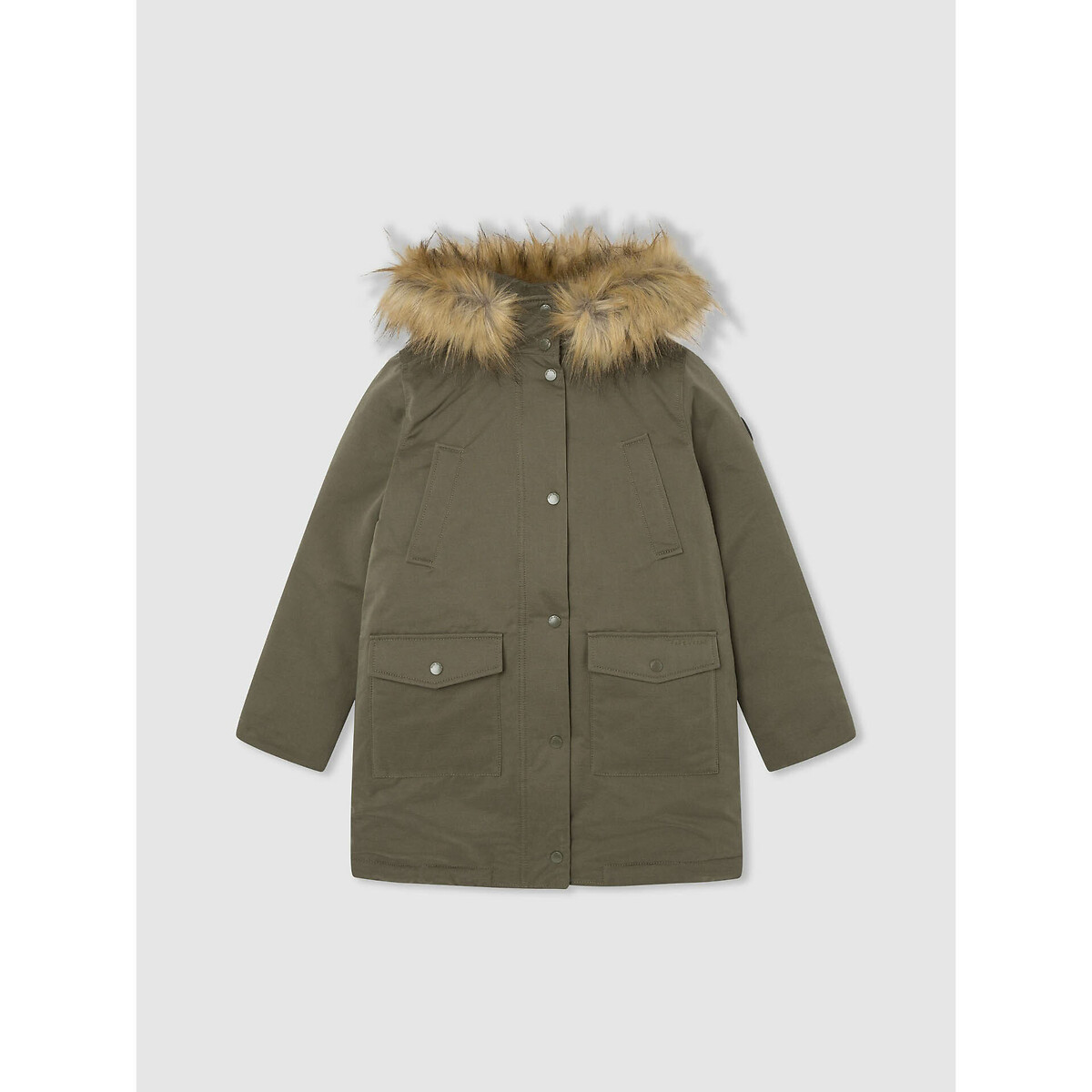 Pepe jeans Halflange parka met kap