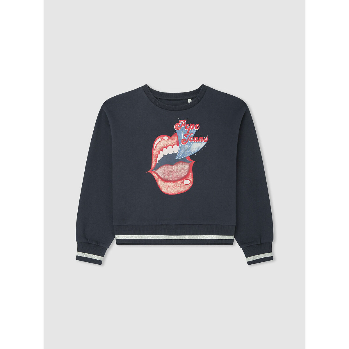 Pepe jeans Sweater met ronde hals en lange mouwen